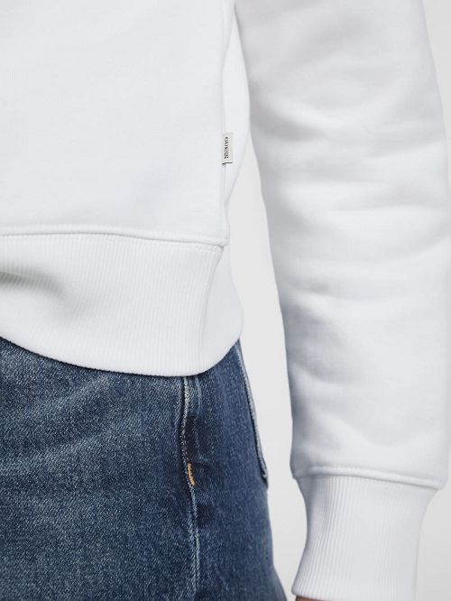 Guess Script Logo Sweatshirt Albi | GUESS-SN27674