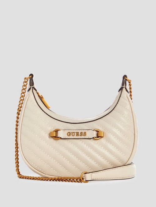 Guess Sela Mini Crossbody Hobo Albi | GUESS-SN29029