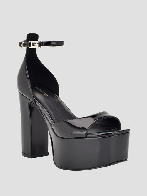 Guess Selima Platform Heels Negrii | GUESS-SN29784