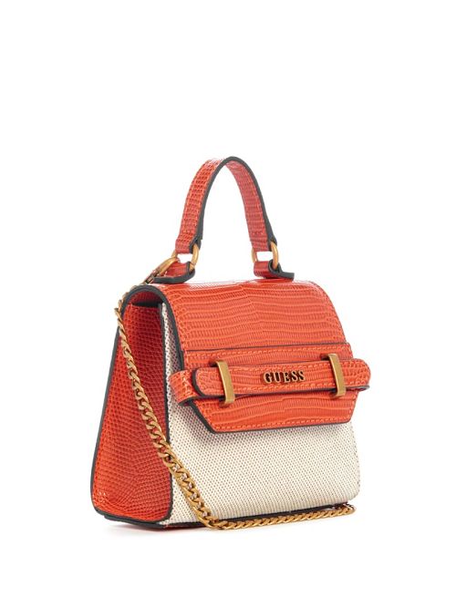 Guess Sestri Canvas Micro Mini Satchel Portocalii | GUESS-SN29236