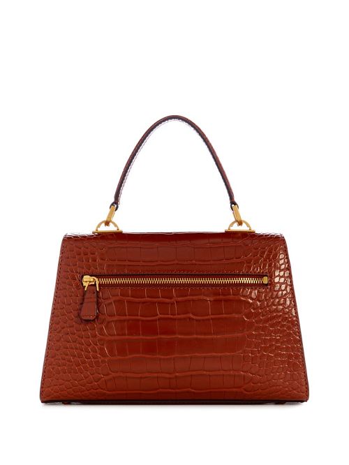 Guess Sestri Crocodile-Embossed Crossbody Maro | GUESS-SN28773