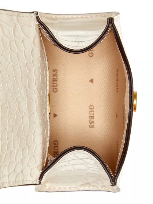 Guess Sestri Crocodile-Embossed Mini Crossbody Albi | GUESS-SN29010