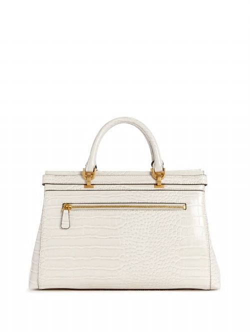 Guess Sestri Crocodile-Embossed Satchel Albi | GUESS-SN29300