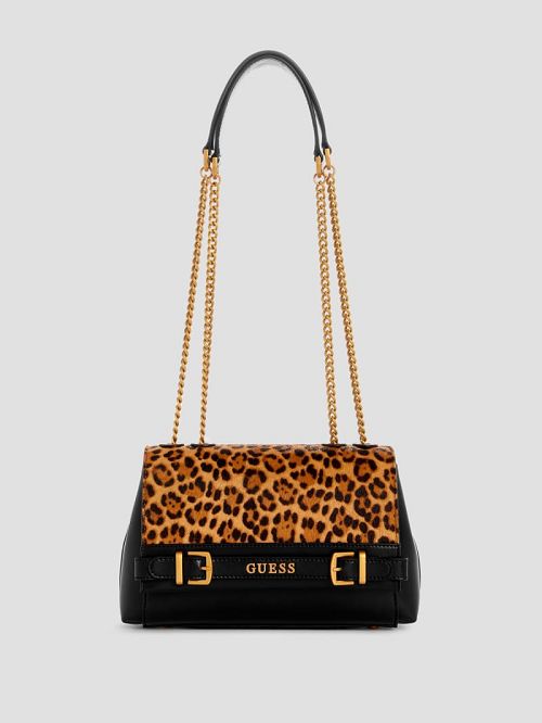 Guess Sestri Leopard Convertible Crossbody Maro | GUESS-SN29162