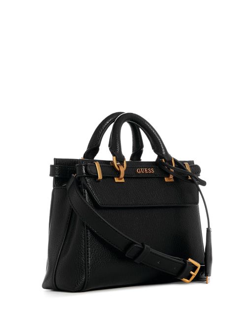 Guess Sestri Pebbled Mini Satchel Negrii | GUESS-SN29237