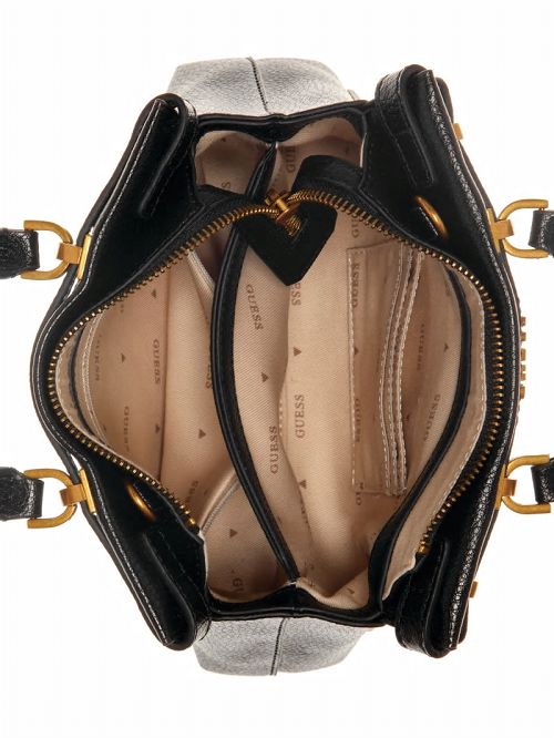 Guess Sestri Pebbled Mini Satchel Negrii | GUESS-SN29237