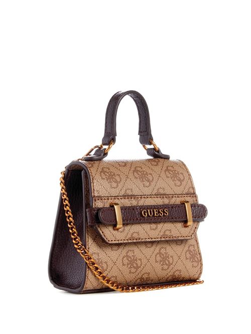 Guess Sestri Quattro G Micro Mini Satchel Maro | GUESS-SN29313