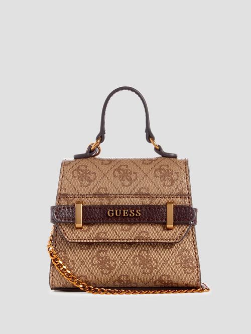 Guess Sestri Quattro G Micro Mini Satchel Maro | GUESS-SN29313