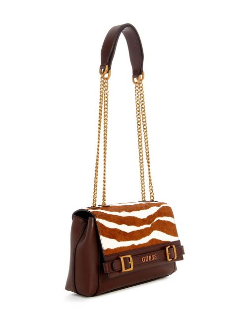 Guess Sestri Zebra Convertible Crossbody Maro | GUESS-SN29163