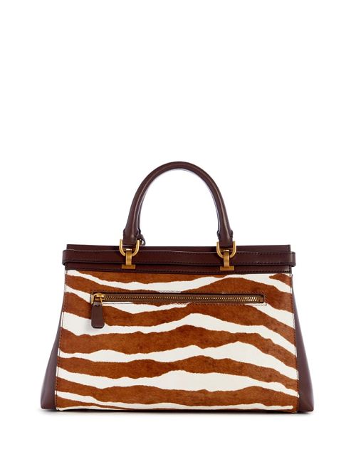 Guess Sestri Zebra Luxury Satchel Maro | GUESS-SN29325