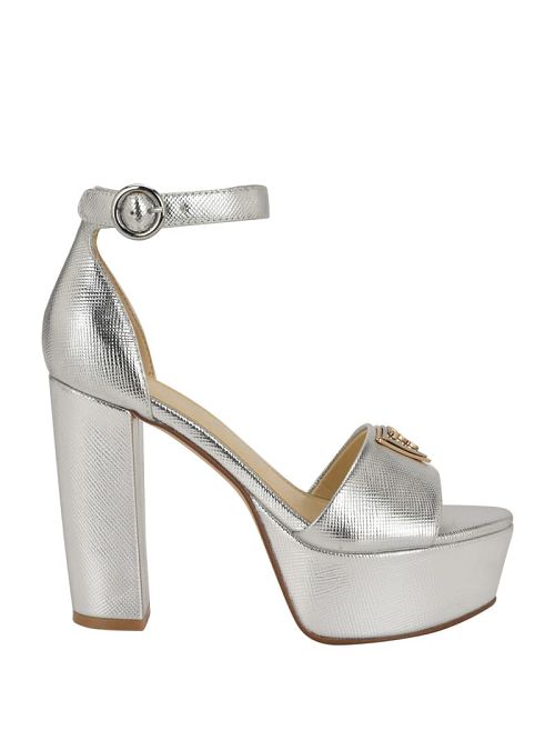 Guess Seton Embossed Heels Argintii | GUESS-SN29584