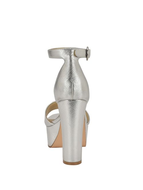 Guess Seton Embossed Heels Argintii | GUESS-SN29584