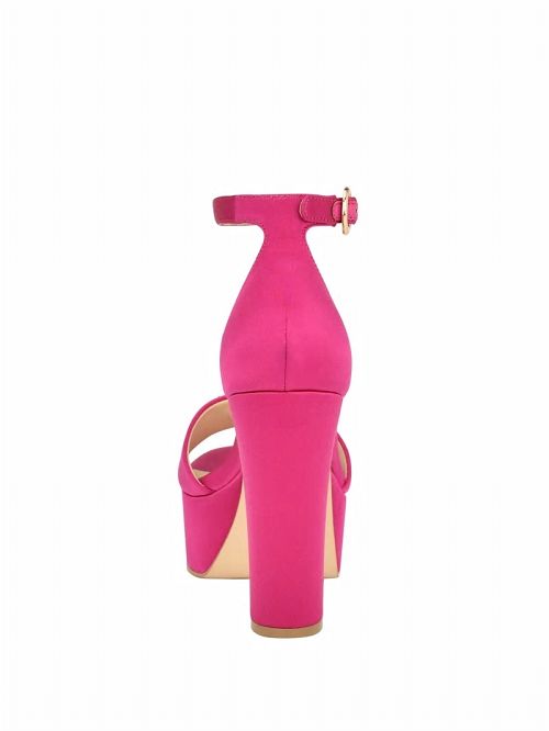 Guess Setone Satin Signature Platform Heels Roz | GUESS-SN29845