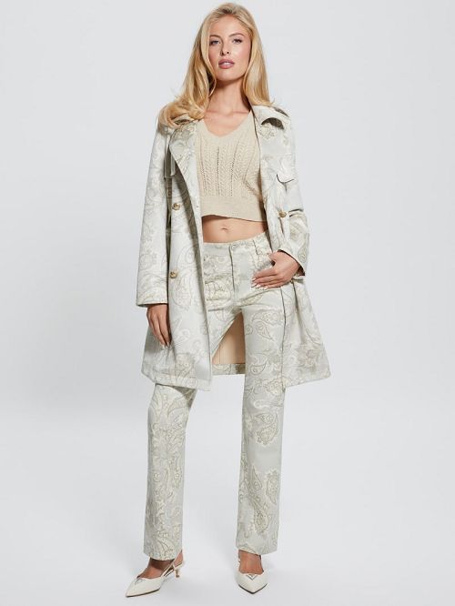 Guess Sexy Faux-Suede Bootcut Pants Bej | GUESS-SN28315