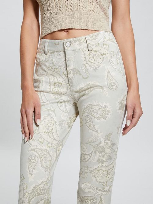 Guess Sexy Faux-Suede Bootcut Pants Bej | GUESS-SN28315