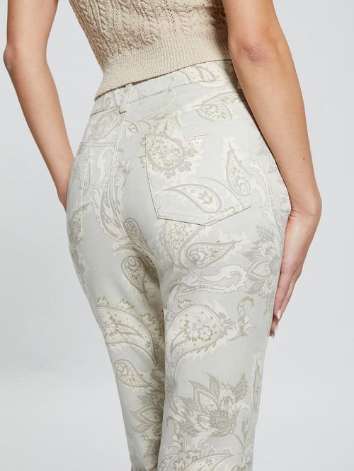 Guess Sexy Faux-Suede Bootcut Pants Bej | GUESS-SN28315