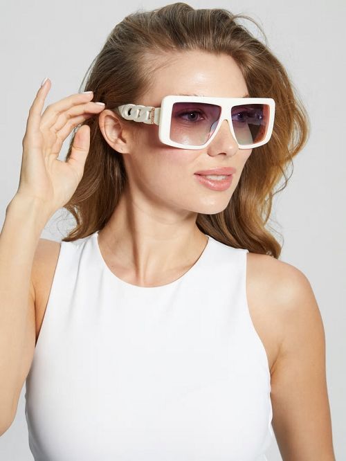 Guess Shield Chain-Link Sunglasses Roz | GUESS-SN30065