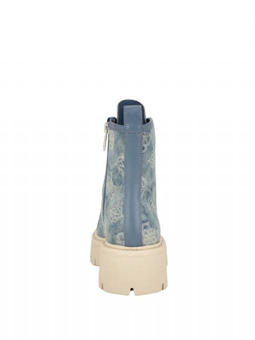 Guess Shutter Denim Peony Utility Boots Albastri | GUESS-SN29927