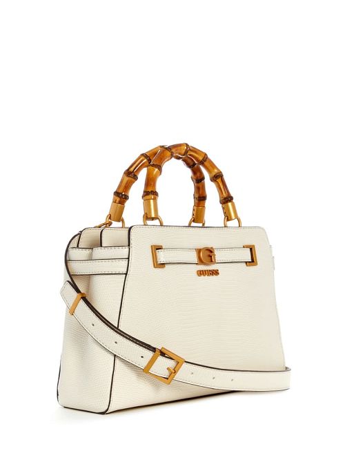 Guess Sibel Bamboo Handle Satchel Albi | GUESS-SN29330
