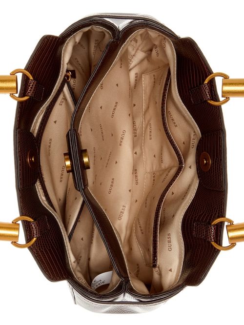 Guess Sibel Bamboo Handle Satchel Maro | GUESS-SN28708