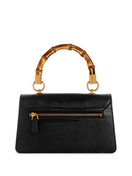 Guess Sibel Top-Handle Flap Bag Negrii | GUESS-SN28679