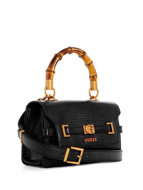 Guess Sibel Top-Handle Flap Bag Negrii | GUESS-SN29339