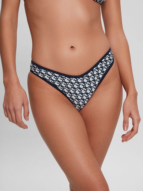 Guess Signature Brazilian Bikini Bottoms Albastri | GUESS-SN28494