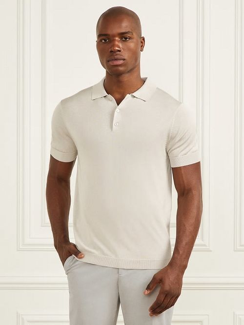 Guess Silk Polo Gri | GUESS-SN31184