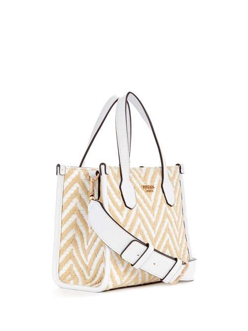 Guess Silvana Chevron Mini Tote Albi | GUESS-SN28926