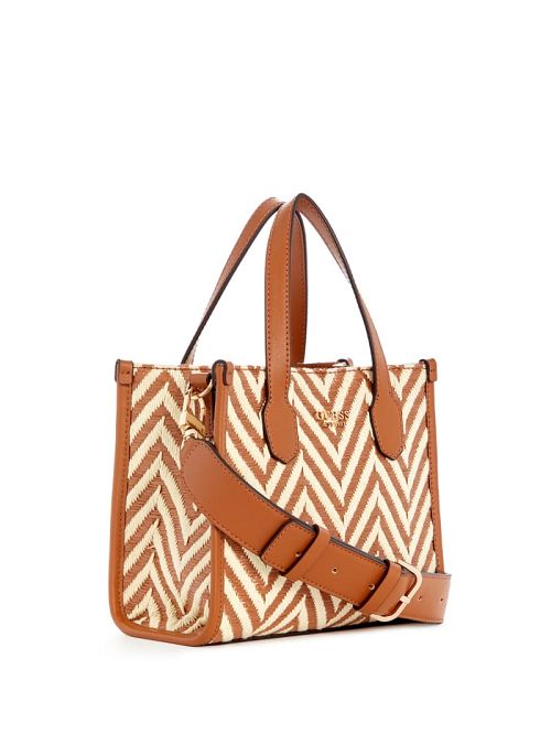 Guess Silvana Chevron Mini Tote Maro | GUESS-SN29440