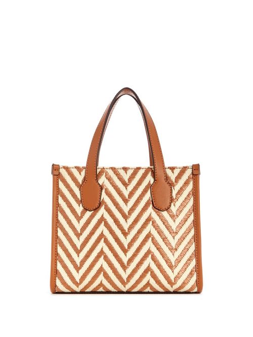 Guess Silvana Chevron Mini Tote Maro | GUESS-SN29440