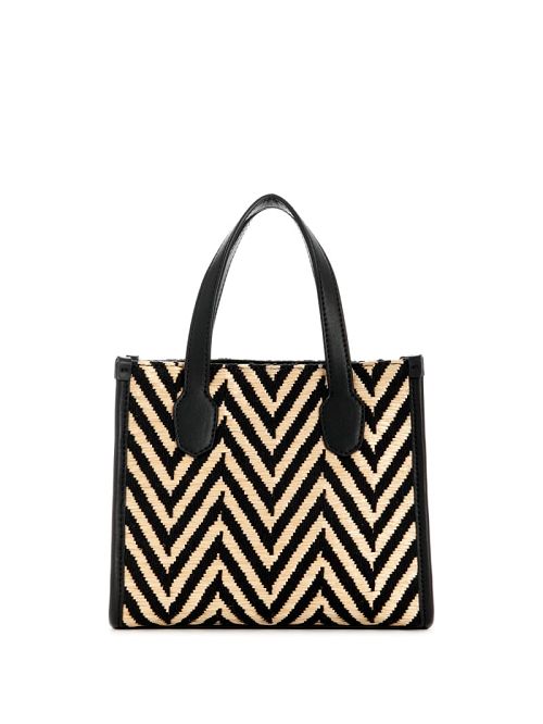 Guess Silvana Chevron Mini Tote Negrii | GUESS-SN29418
