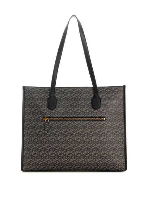 Guess Silvana Cube Logo Girlfriend Tote Negrii | GUESS-SN29468