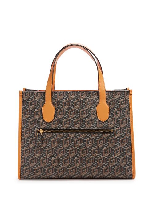 Guess Silvana G Cube Tote Negrii | GUESS-SN28741