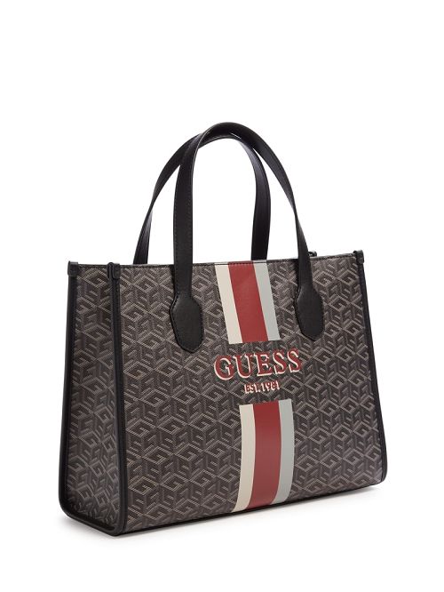 Guess Silvana G Cube Tote Negrii | GUESS-SN29430
