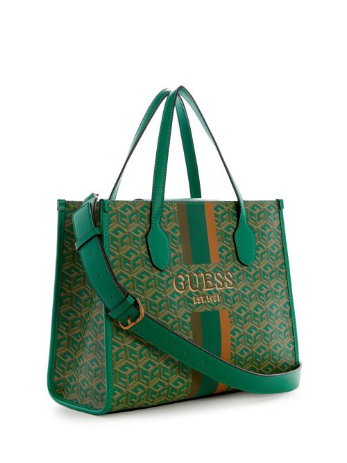 Guess Silvana G Cube Tote Verzi | GUESS-SN29382