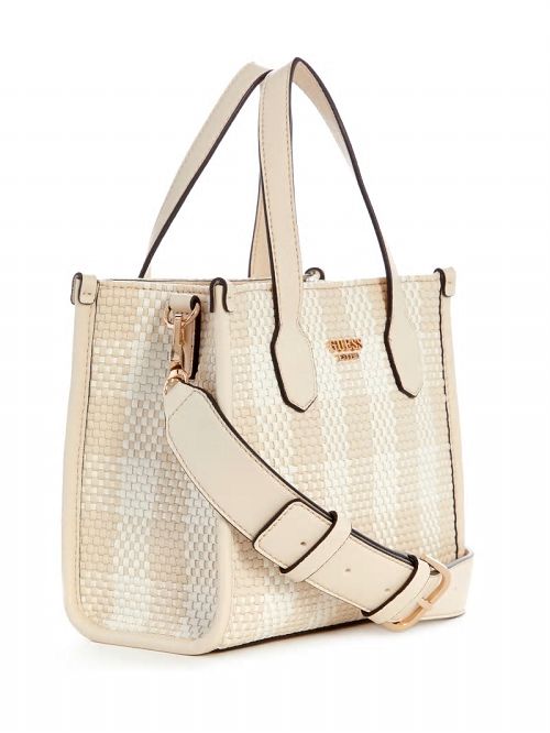 Guess Silvana Gingham Mini Tote Albi | GUESS-SN29410