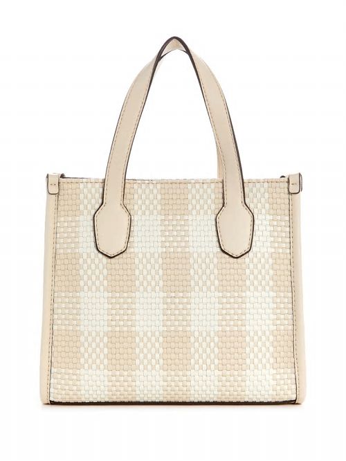 Guess Silvana Gingham Mini Tote Albi | GUESS-SN29410