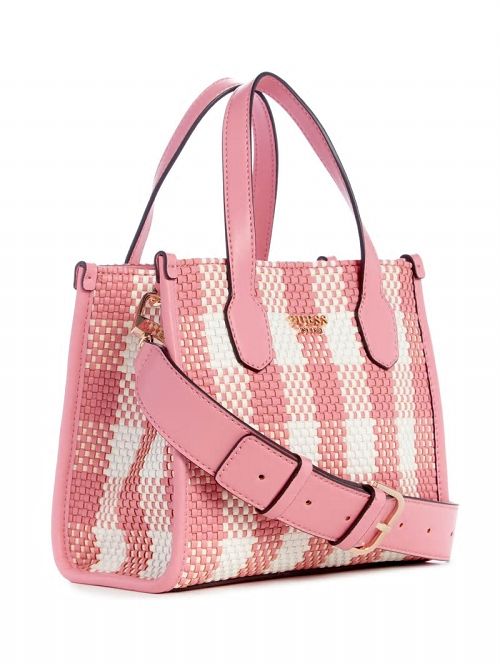 Guess Silvana Gingham Mini Tote Roz | GUESS-SN29411