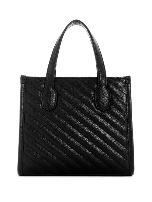Guess Silvana Mini Woven Tote Negrii | GUESS-SN29439