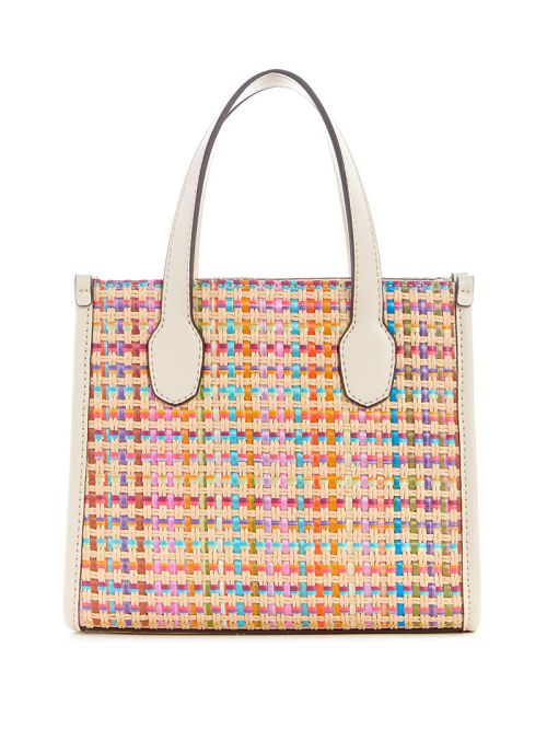 Guess Silvana Multicolor Straw Mini Tote Albi | GUESS-SN29380
