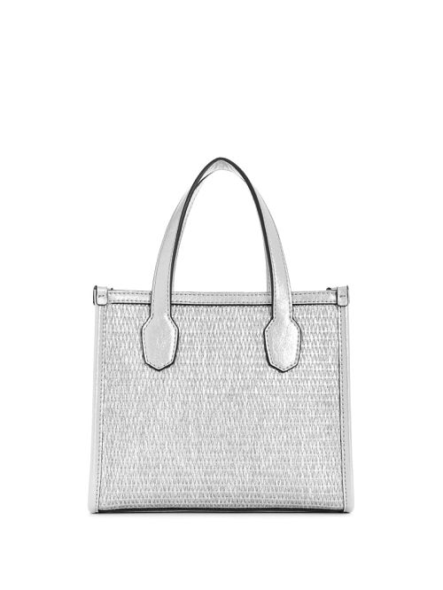 Guess Silvana Raffia Mini Tote Argintii | GUESS-SN29384