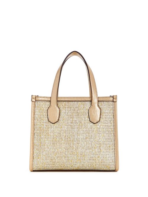 Guess Silvana Raffia Mini Tote Aurii | GUESS-SN29358
