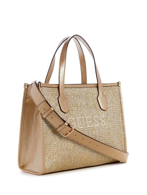 Guess Silvana Raffia Tote Aurii | GUESS-SN28739