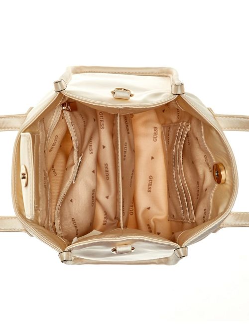 Guess Silvana Satin Mini Tote Albi | GUESS-SN29376