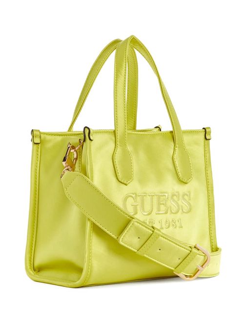Guess Silvana Satin Mini Tote Galbeni | GUESS-SN28932