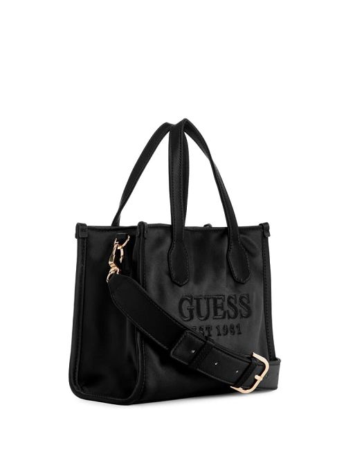 Guess Silvana Satin Mini Tote Negrii | GUESS-SN29399