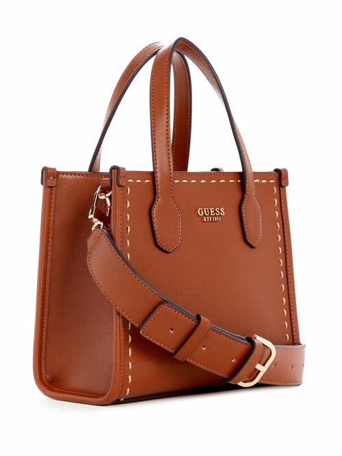 Guess Silvana Stitched Mini Tote Maro | GUESS-SN29349