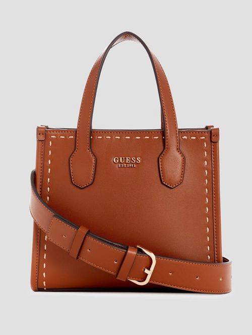 Guess Silvana Stitched Mini Tote Maro | GUESS-SN29349