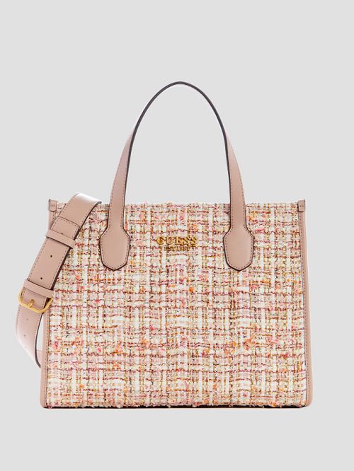 Guess Silvana Tweed Tote Roz | GUESS-SN29353